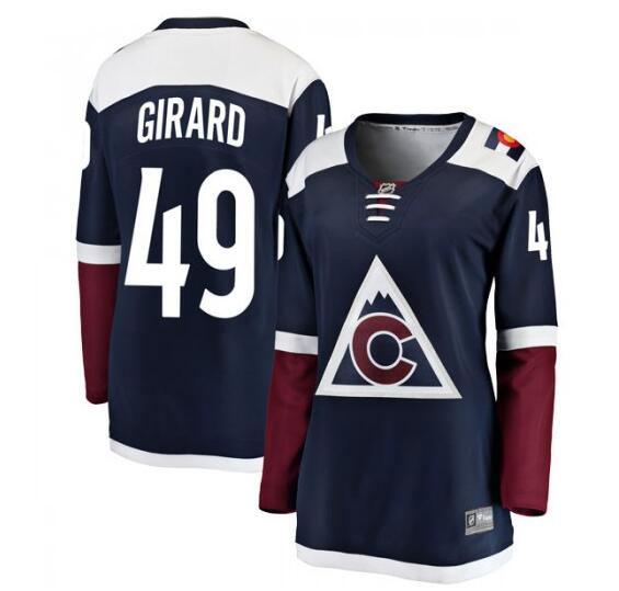 Women Samuel Girard Colorado Avalanche #49 Navy Breakaway Alternate Jersey