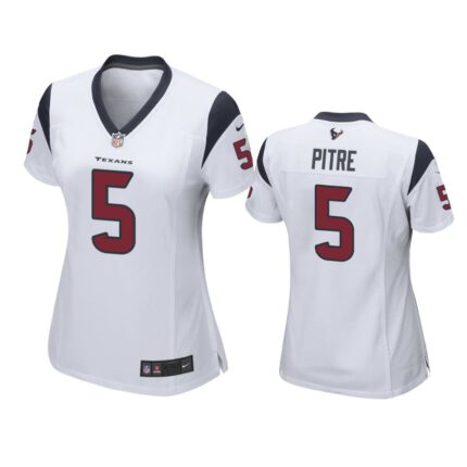 Women's Houston Texans #5 Jalen Pitre White Game Jersey