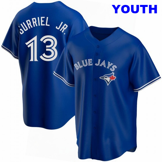 YOUTH TORONTO BLUE JAYS #13 LOURDES GURRIEL JR. ROYAL ALTERNATE JERSEY - REPLICA