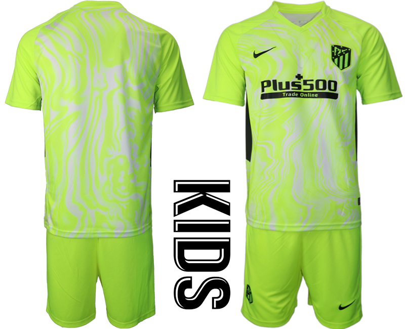 Youth 2020-21 Atlético Madrid away soccer jerseys.