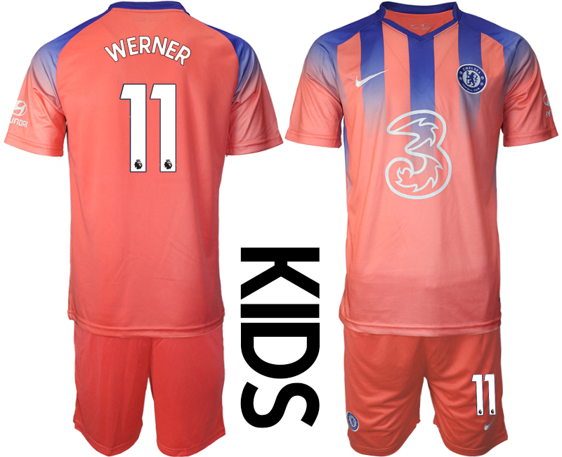 Youth 2020-21 Chelsea FC away 11# WERNER soccer jerseys