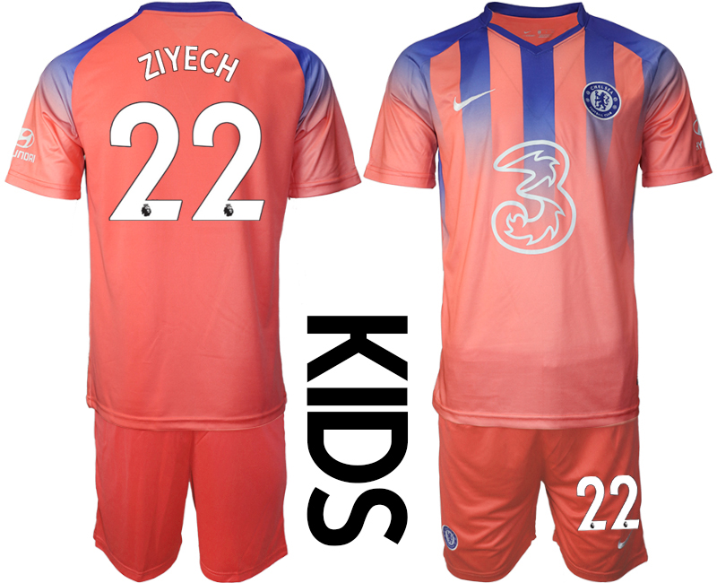Youth 2020-21 Chelsea FC away 22# ZIYECH soccer jerseys