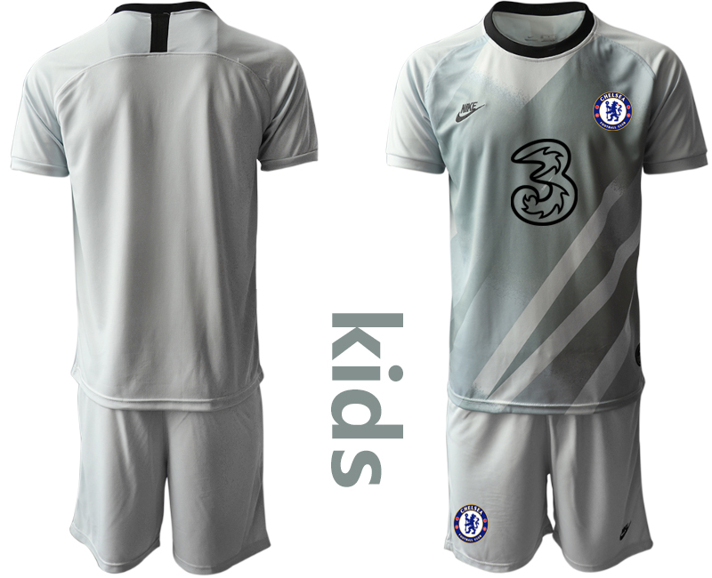 Youth 2020-21 Chelsea gray goalkeeper soccer jerseys