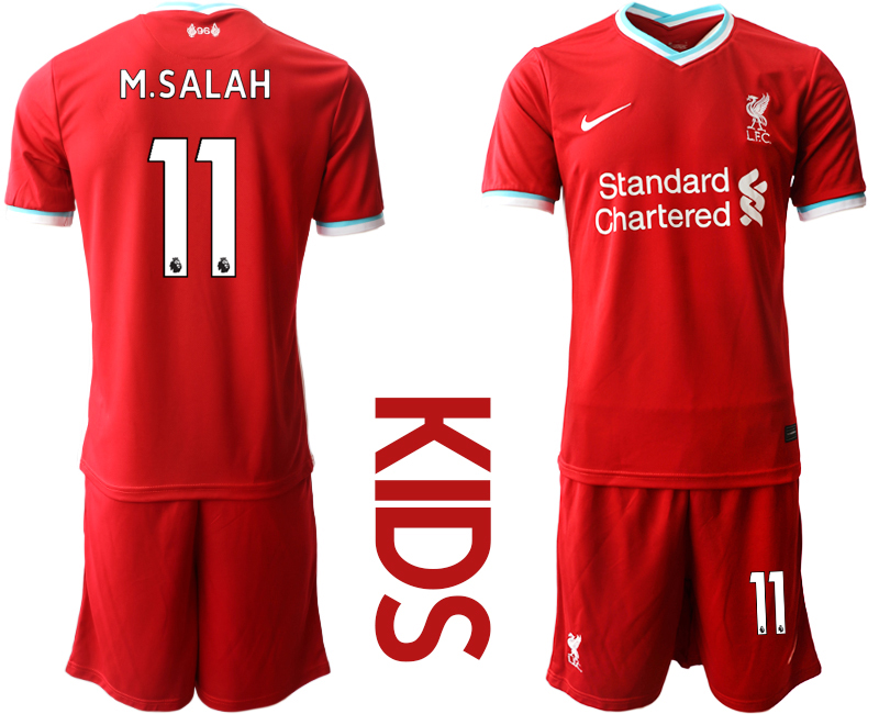 Youth 2020-21 Liverpool home 11# M.SALAH soccer jerseys