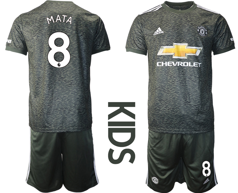 Youth 2020-21 Manchester United away 8# MATA soccer jerseys