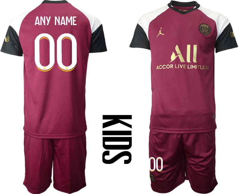 Youth 2020-21 Paris Saint-Germain away any name custom soccer jerseys.