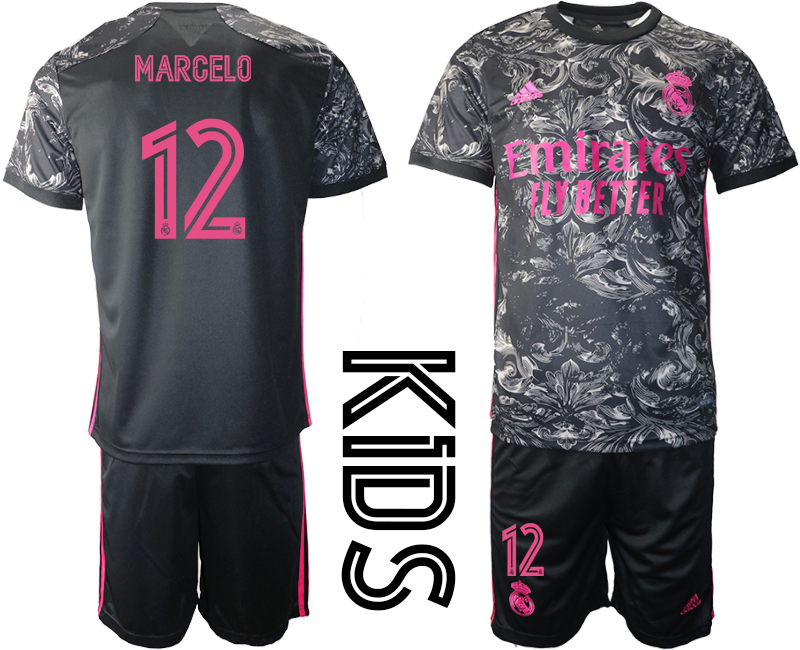 Youth 2020-21 Real Madrid away  12# MARCELO soccer jerseys