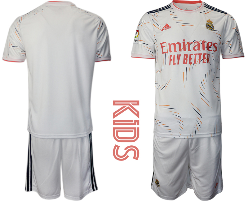 Youth 2021-22 Real Madrid home soccer jerseys