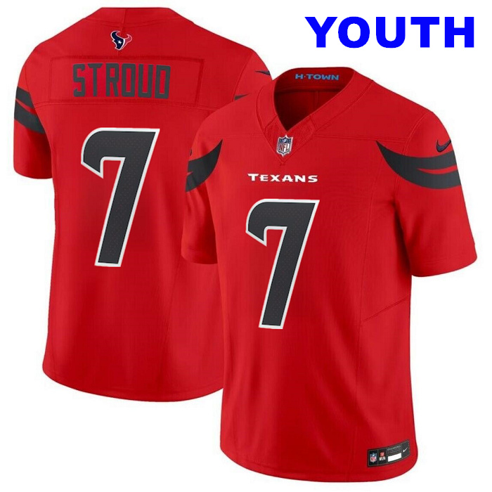 Youth Houston Texans #7 C.J. Stroud Red 2024 Alternate F.U.S.E Vapor Football Stitched Jersey