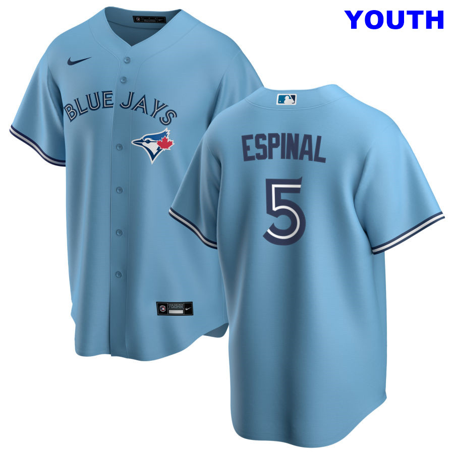 Youth Toronto Blue Jays #5 Santiago Espinal Nike Powder Blue Alternate Cool Base Jersey
